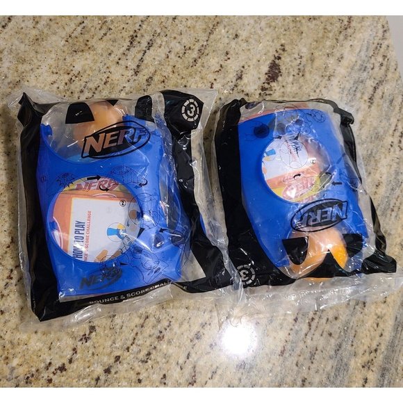 2023 McDonald’s for Nerf #3 Bounce Score Challenge NEW Set of 2 Happy Meal Toys - Picture 1 of 5